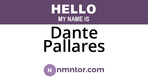 Dante Pallares