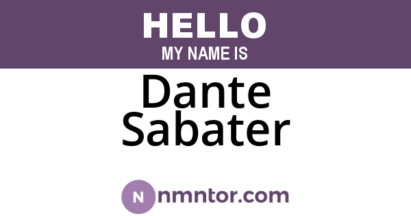 Dante Sabater