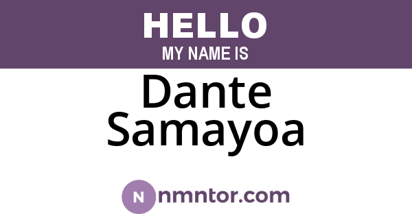 Dante Samayoa