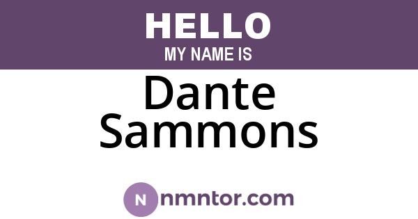Dante Sammons