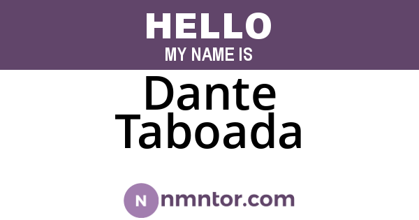 Dante Taboada