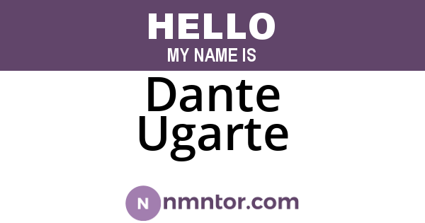 Dante Ugarte
