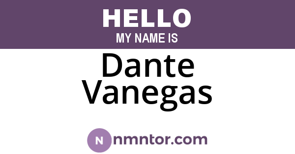 Dante Vanegas