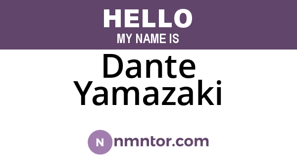 Dante Yamazaki