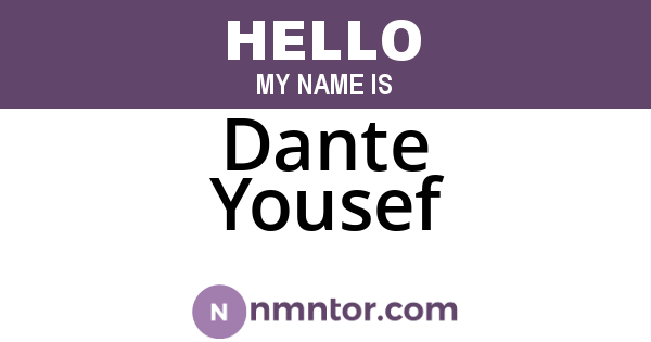 Dante Yousef