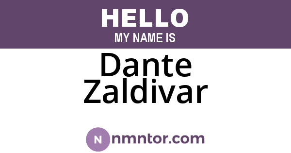 Dante Zaldivar