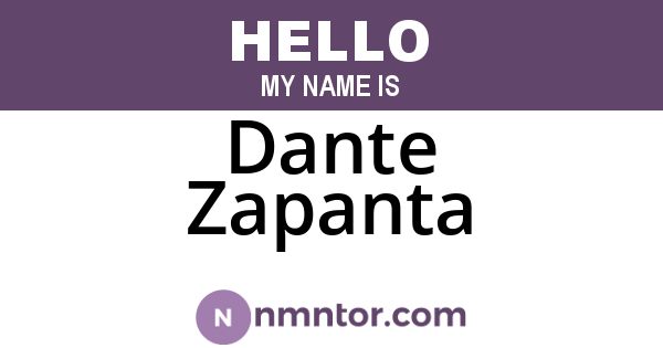 Dante Zapanta