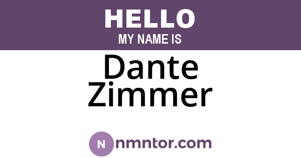 Dante Zimmer