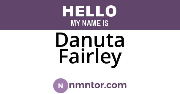 Danuta Fairley