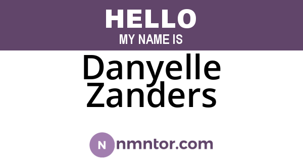 Danyelle Zanders