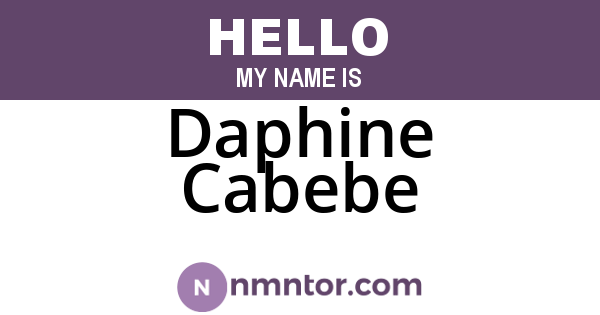 Daphine Cabebe