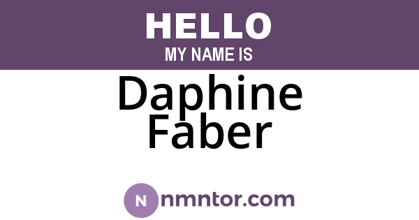Daphine Faber