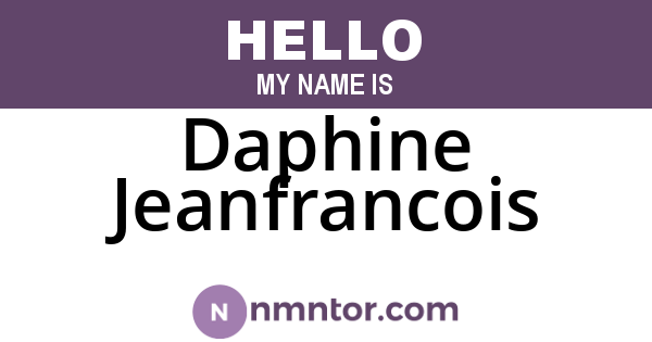 Daphine Jeanfrancois