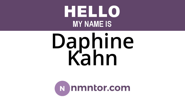 Daphine Kahn