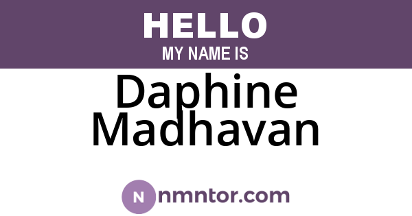 Daphine Madhavan