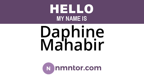 Daphine Mahabir