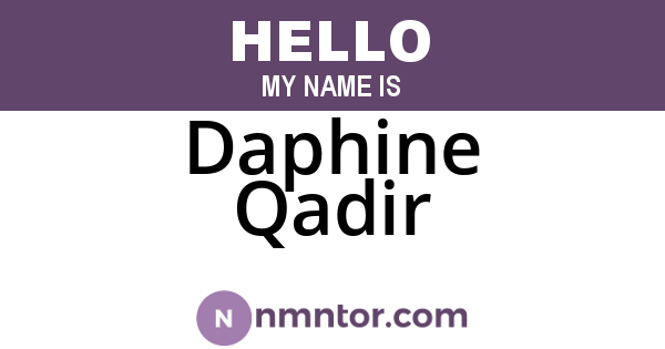 Daphine Qadir