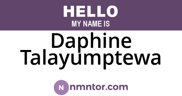 Daphine Talayumptewa