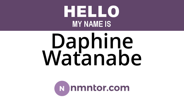 Daphine Watanabe