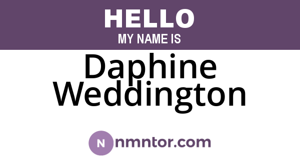 Daphine Weddington