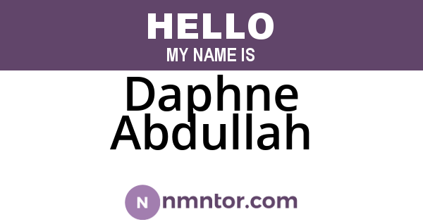 Daphne Abdullah