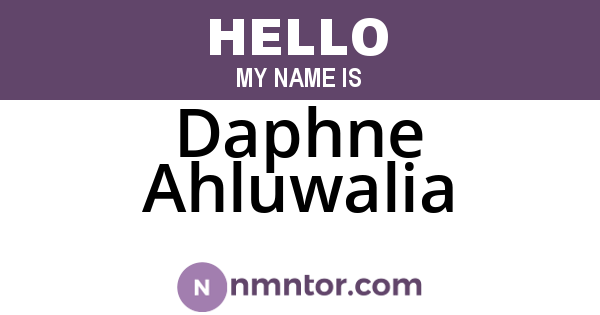 Daphne Ahluwalia