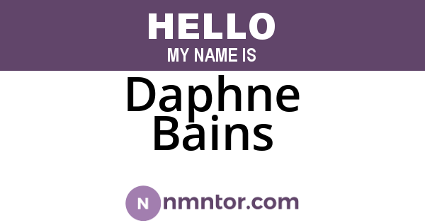 Daphne Bains