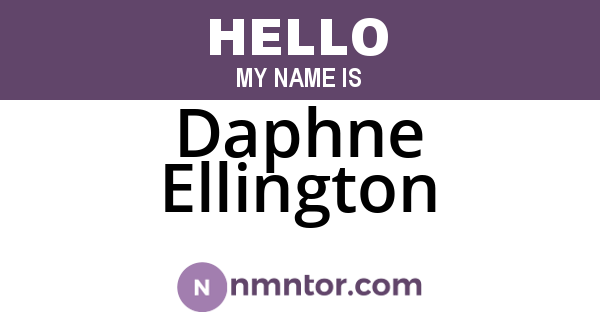 Daphne Ellington