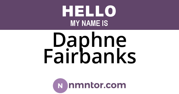 Daphne Fairbanks