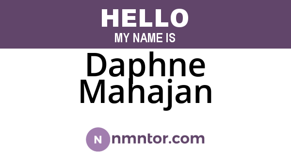 Daphne Mahajan