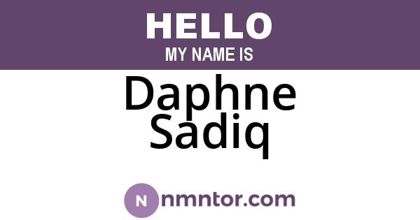 Daphne Sadiq