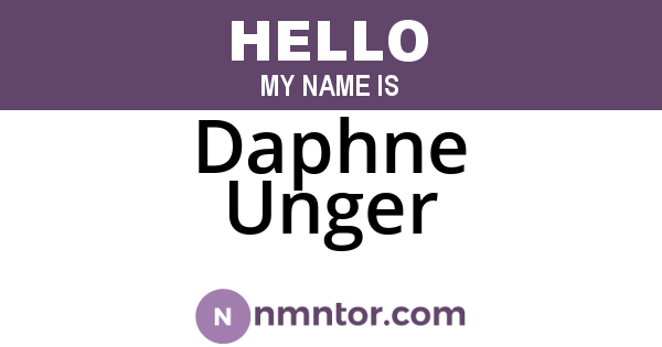 Daphne Unger