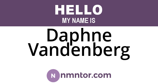 Daphne Vandenberg