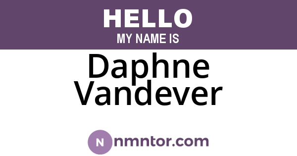 Daphne Vandever