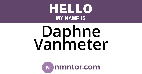 Daphne Vanmeter