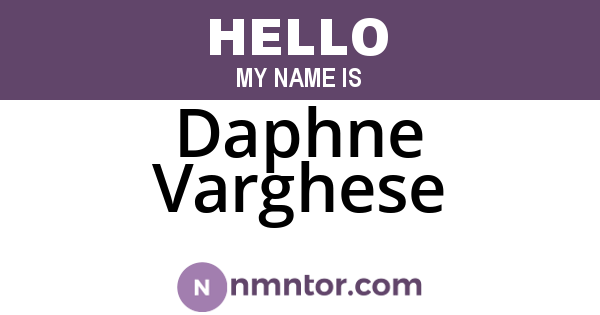 Daphne Varghese