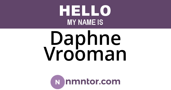 Daphne Vrooman
