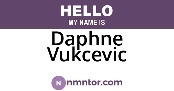 Daphne Vukcevic