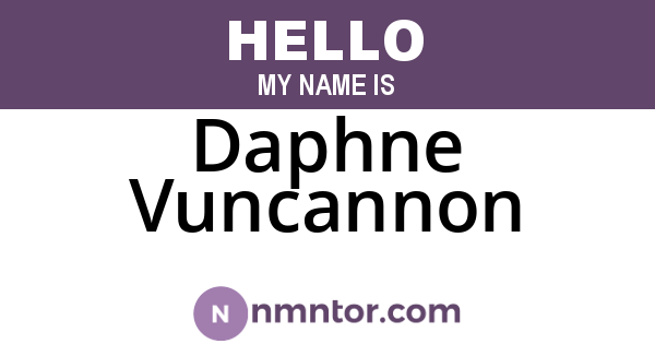Daphne Vuncannon