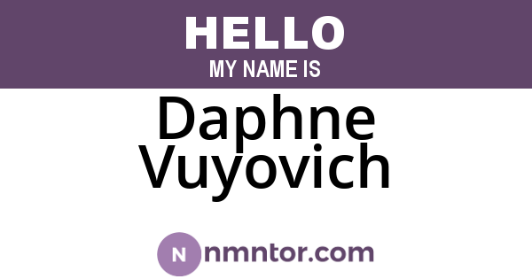 Daphne Vuyovich