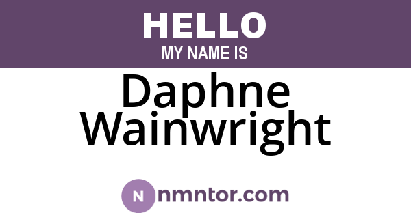 Daphne Wainwright