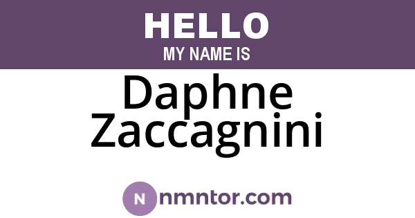 Daphne Zaccagnini