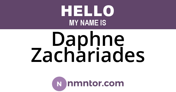 Daphne Zachariades