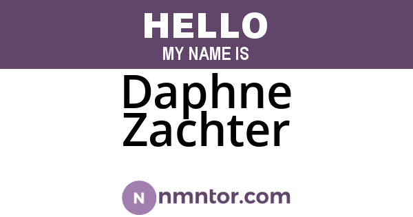 Daphne Zachter
