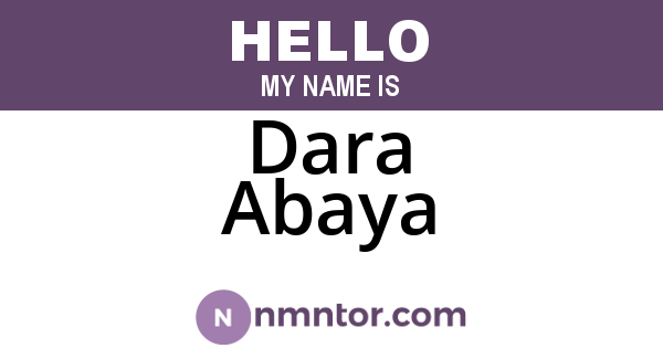 Dara Abaya