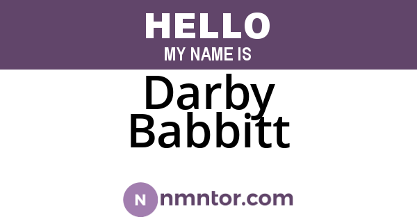 Darby Babbitt