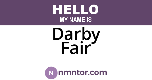 Darby Fair