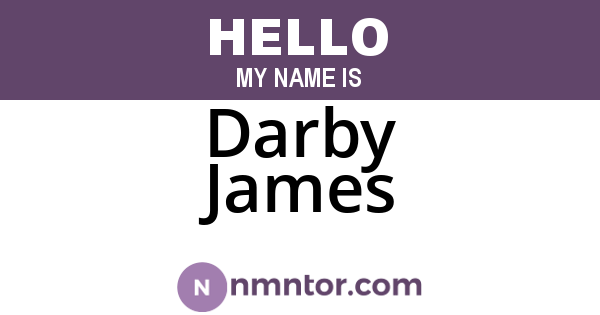 Darby James