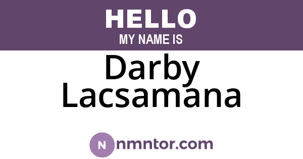 Darby Lacsamana