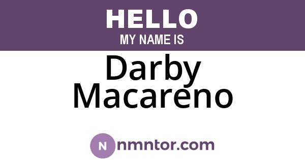 Darby Macareno